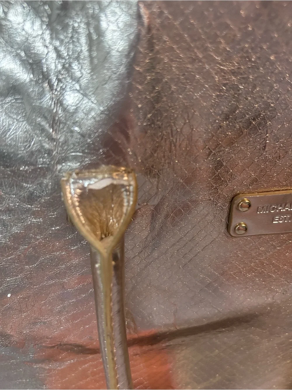 Michael Kors Metallic Gold Travel Satchel